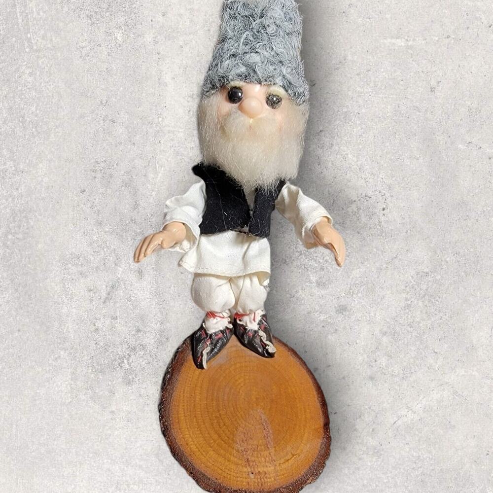 USSR Vintage Handmade Handcraft Old Man Figure Doll Statue Russian Soviet Union